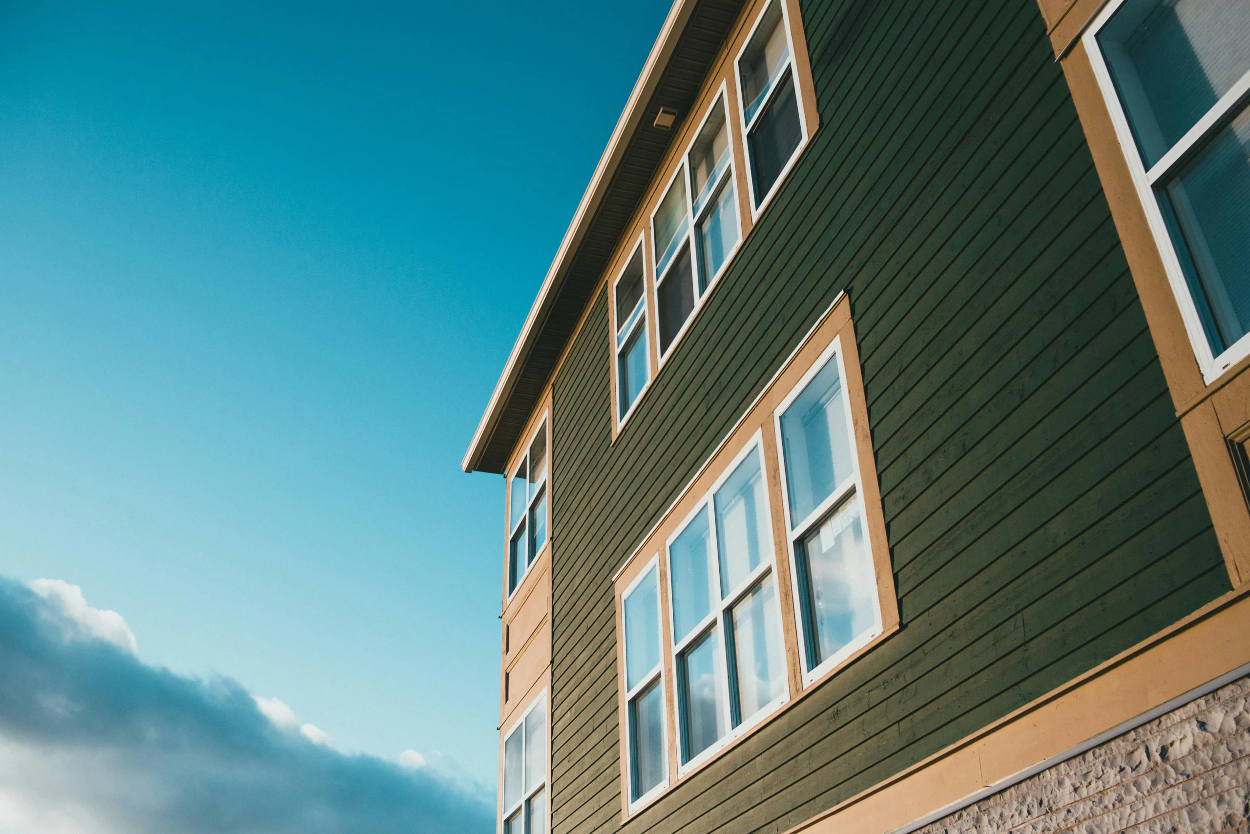 Exterior siding painting before and after, South Elgin